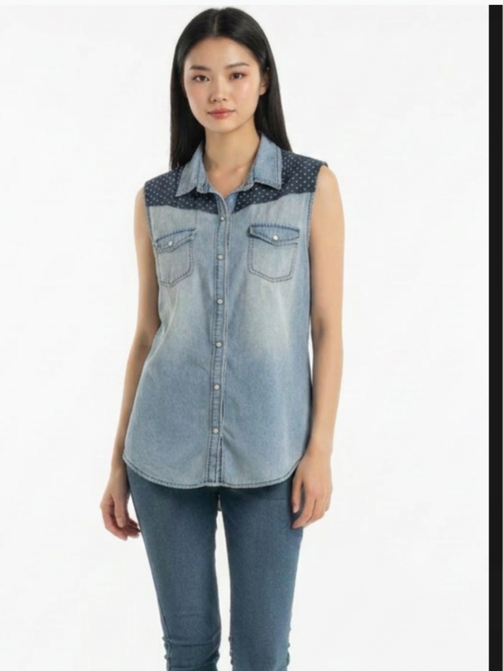 Denim Pearl Snap Shirt